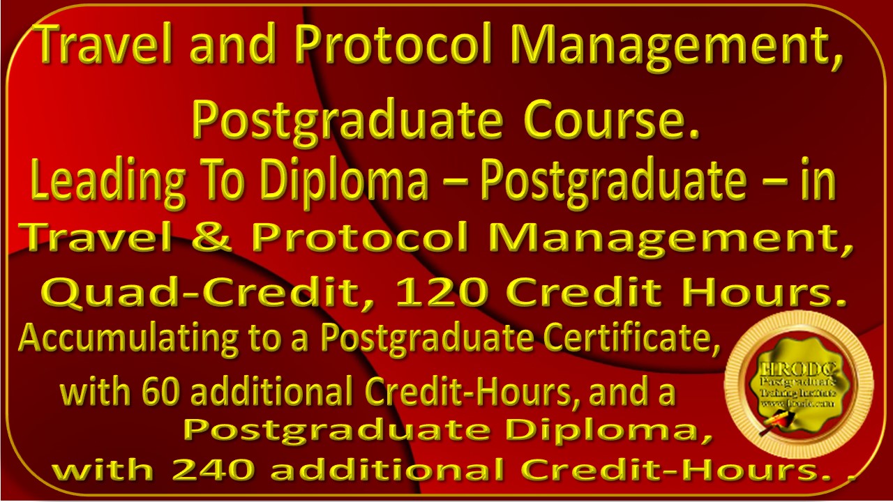 Travel and Protocol Management Postgraduate Course Information Graphics