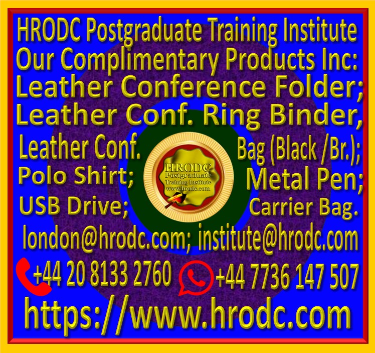 Graphics relating to the Complimentary Products from HRODC Postgraduate Training Institute (https://www.hrodc.com).