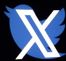 Picture on a black background, representing the Social Media ’X’ (formerly known as Twitter).