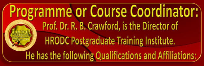 Graphics of Programme or Course Coordinator: Prof. Dr. Crawford